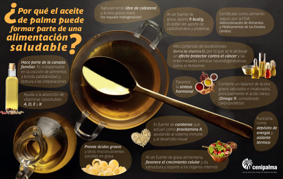 Infografía ¿Por qué el aceite de palma puede formar parte de una alimentación saludable?