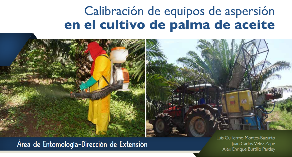 Cartilla Calibración de equipos de aspersión en el cultivo de palma de aceite