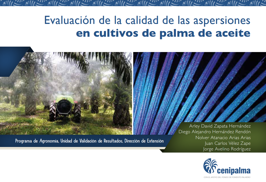 Evaluación de calidad de las aspersiones en cultivos de palma de aceite 